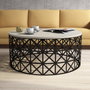 Hanah Home Selin Metal Ferforje - Crema y Negro